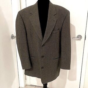OVERSIZED TWEED blazer for women’s or men in green SIZE 42 fully lined UNISEX